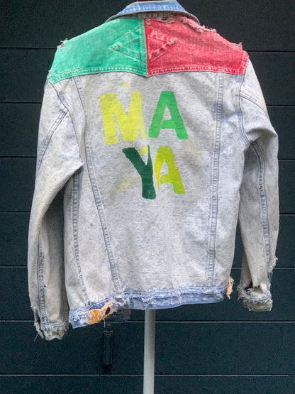 MAYA Color-block Jean Jacket